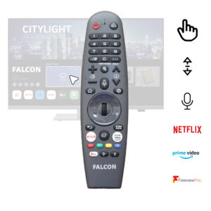 Falcon Magic Remote - For Falcon WebOS Smart Camping TVs -  Voice Control,  Gesture Control, Point and click remote, Universal Device Control, App Hot Keys