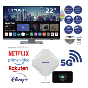 FALCON 22″ SMART COMBO (SAVE €100) 22″ WebOS Smart Camping TV + 5G EVO Mobile Internet Solution