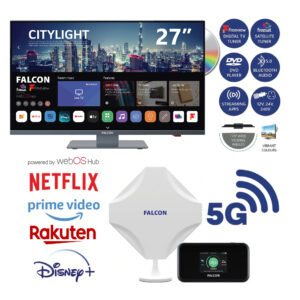 FALCON 27″ SMART COMBO (SAVE €100) 27″ WebOS Smart Camping TV + 5G EVO Mobile Internet Solution