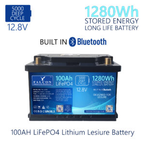 Falcon FN-LLB100 - 100AH Lithium Battery with Bluetooth Monitoring