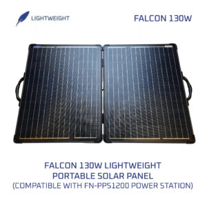 Falcon 130W Lightweight Portable Folding Solar Panel (Compatible with Falcon PPS1200 Portable Power Station )
